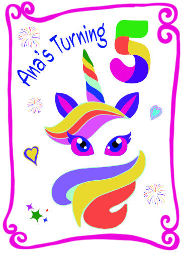 "Unicorn Birthday" (Pack of 12 Invitations)